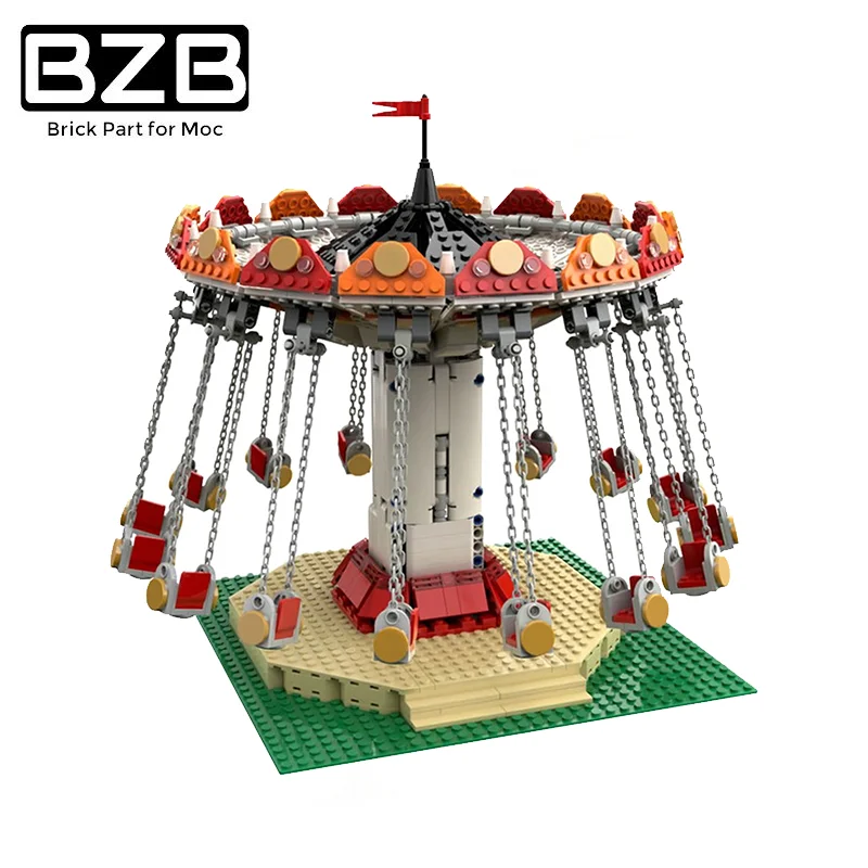 BZB MOC качели верховой езды 36035 игровая площадка длинный автомобиль строительные