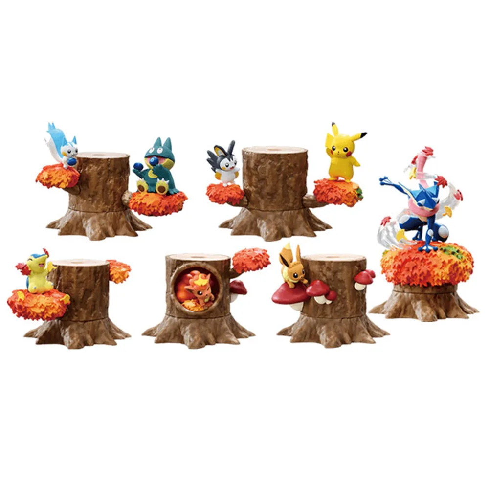 6 Pz/Set Pokemon Pikachu Vulpix Eevee (Daquil Graninja Foglia D'Acero Action Figure Giocattoli Regali Pokemon Foresta Moncone Figure Anime