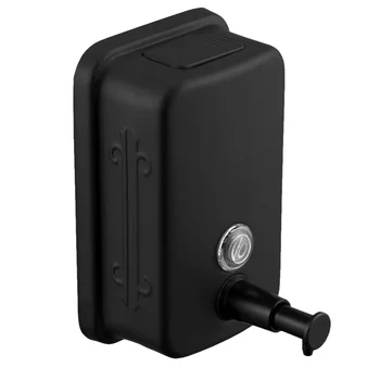 

1Pc 500ML Stainless Steel Wall-mounted Soap Dispenser Soap Dispenser Box Manual Hand Sanitizer Bottle (Black)