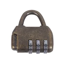 Mini Dial dígitos código aleación contraseña cerraduras Vintage antiguo joyería estilo chino caja código candado con bloqueo con contraseña