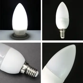 

Light Bulb Candle Light LED Bulb Durable Eco-Friendly Energy Saving Bright PC & Acrylic 2835 500lm AC 220V 2W Bedroom