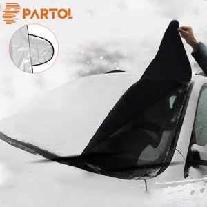 Partol серебряное покрытие УФ отражатель универсальная защита лобового стекла автомобиля зонтики автомобильной тепла потребление перед окном снег щит - изображение