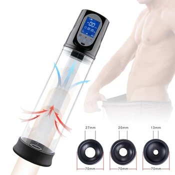 Sex Toys Fit for Male Penis Pump 3 Sizes Pump Ring Silicone Sleeve Penis Extender Trainer Accessories Elastic Erection Enlarger 2
