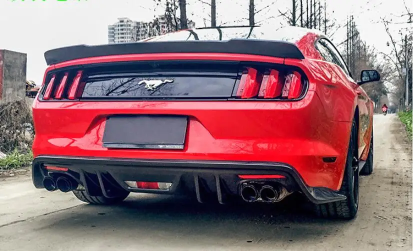 Mustang Roush Реальные углеродного волокна задний для задней двери, крыши крыло багажника выступ Спойлеры для Ford Mustang