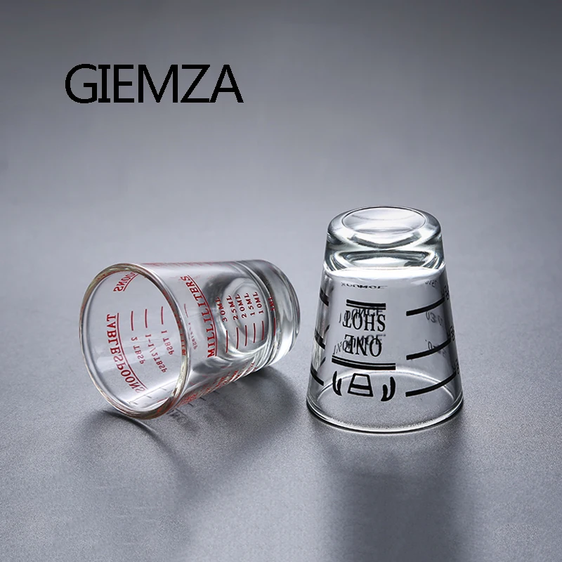 

GIEMZA Measuring 1.5 Ounce Cups Glass Ounce Cup 45ml No Lids No Disposable 1pc Small Measuring Cup Bar One Half Bartending Tool