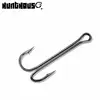 Hunthouse fishing hooks sharp Double Hook long fishing stainless hooks with soft lure sharp high carbon steel long treble hooks ► Photo 1/5