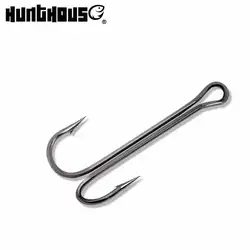 Hunthouse fishing hooks sharp Double Hook long fishing stainless hooks with soft lure sharp high carbon steel long treble hooks