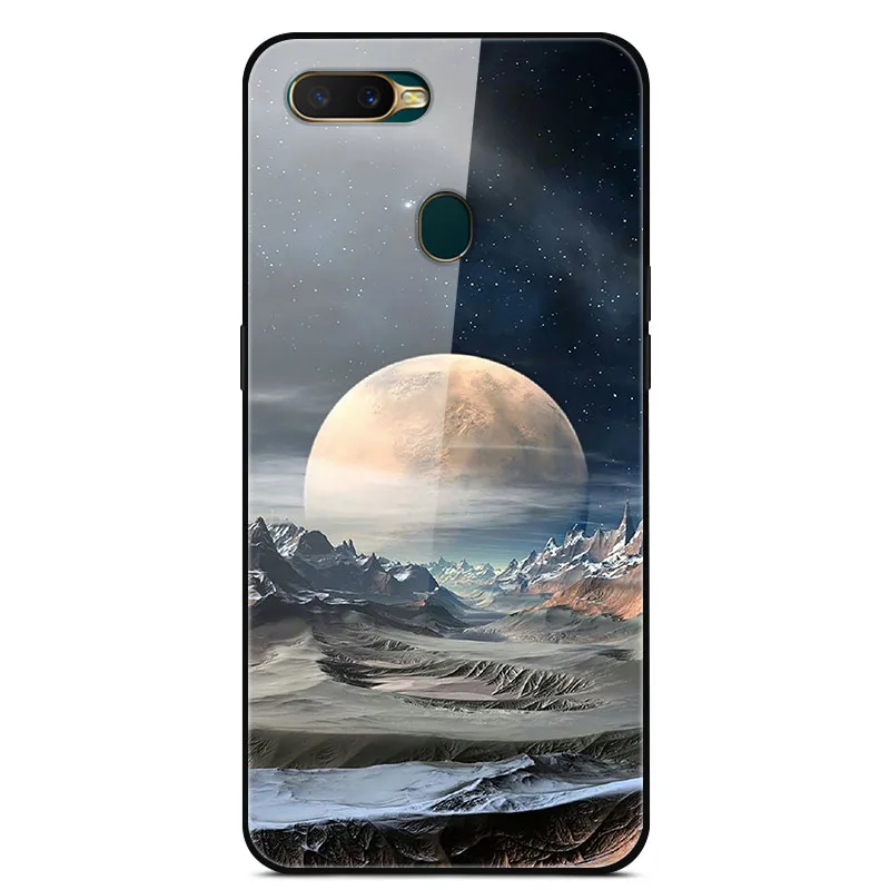 Для Funda OPPO AX7 чехол закаленного стекла задний жесткий чехол для OPPO A7 A 7 A X7 AX 7 Чехол OPPO AX7 CPH1901 защитный бампер для телефона Coque - Цвет: 23