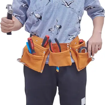 

Children Real Leather Tool Belt Work Bag Garden Tools Garden Tools Waist Belt Suede Leather High Quality Quick Delivery New
