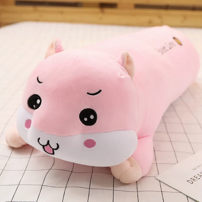 1pcs Hamster Toy Stuffing Mouse Pet Doll Plush Toy Baby Kid Appease Sleeping Pillow Doll Animal Soft Stuffed Toy Birthday Gifts - Цвет: pink