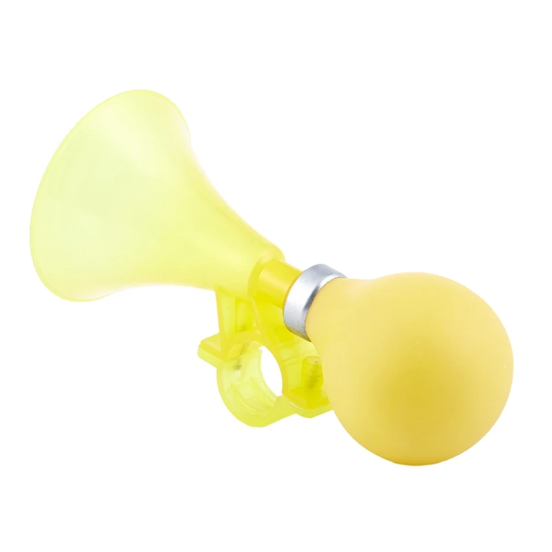 Желтая резиновая лампа форма 24 мм Диаметр пластиковая застежка рог труба для велосипеда