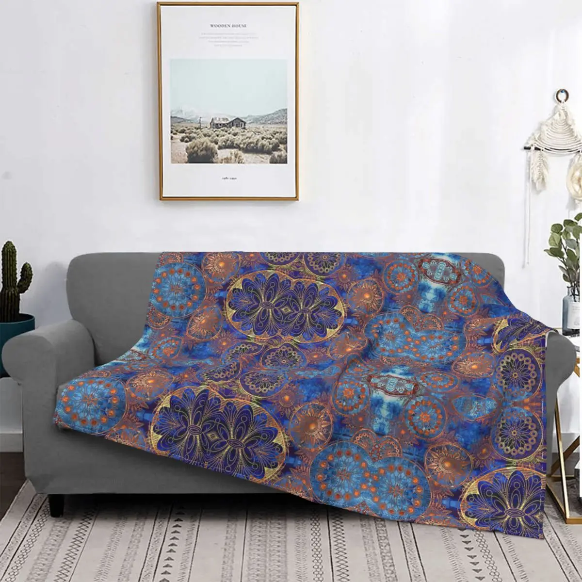 

Böhmen Boho Mandala Muster Decke Abdeckung Böhmischen Wolle Decke Home Couch Dekoration Weiche Warme Bedsprea