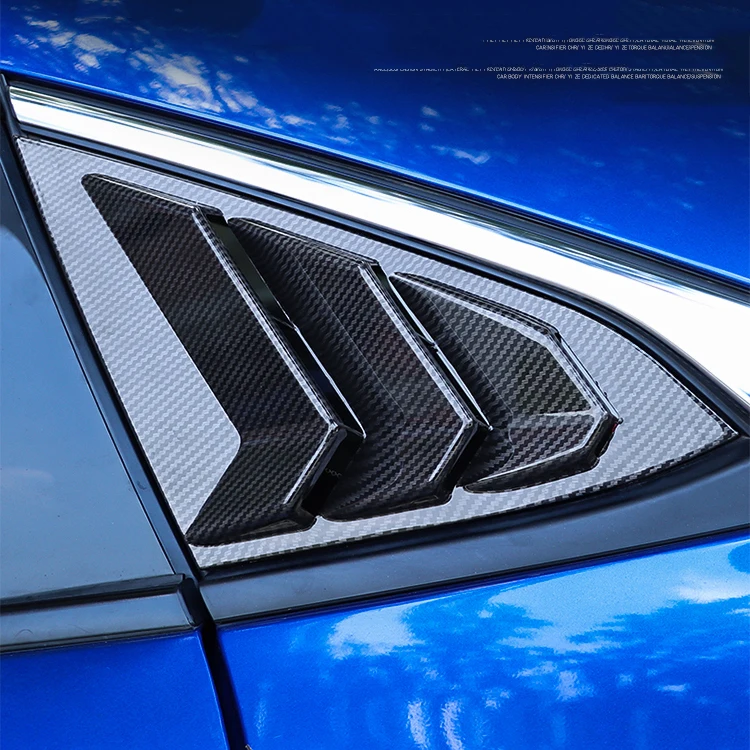 2 шт. Черный углеродного волокна окна автомобиля треугольник планки Стайлинг для Honda Civic 10th аксессуары