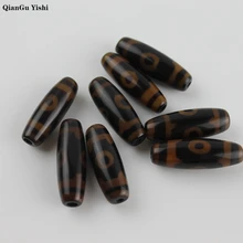 Винтаж ювелирные камни бусины из натурального тибетского дзи Бусы из камня Агата овальные геометрические фигуры 3 звезды коричневый античный Агаты бусины для Для мужчин Для женщин