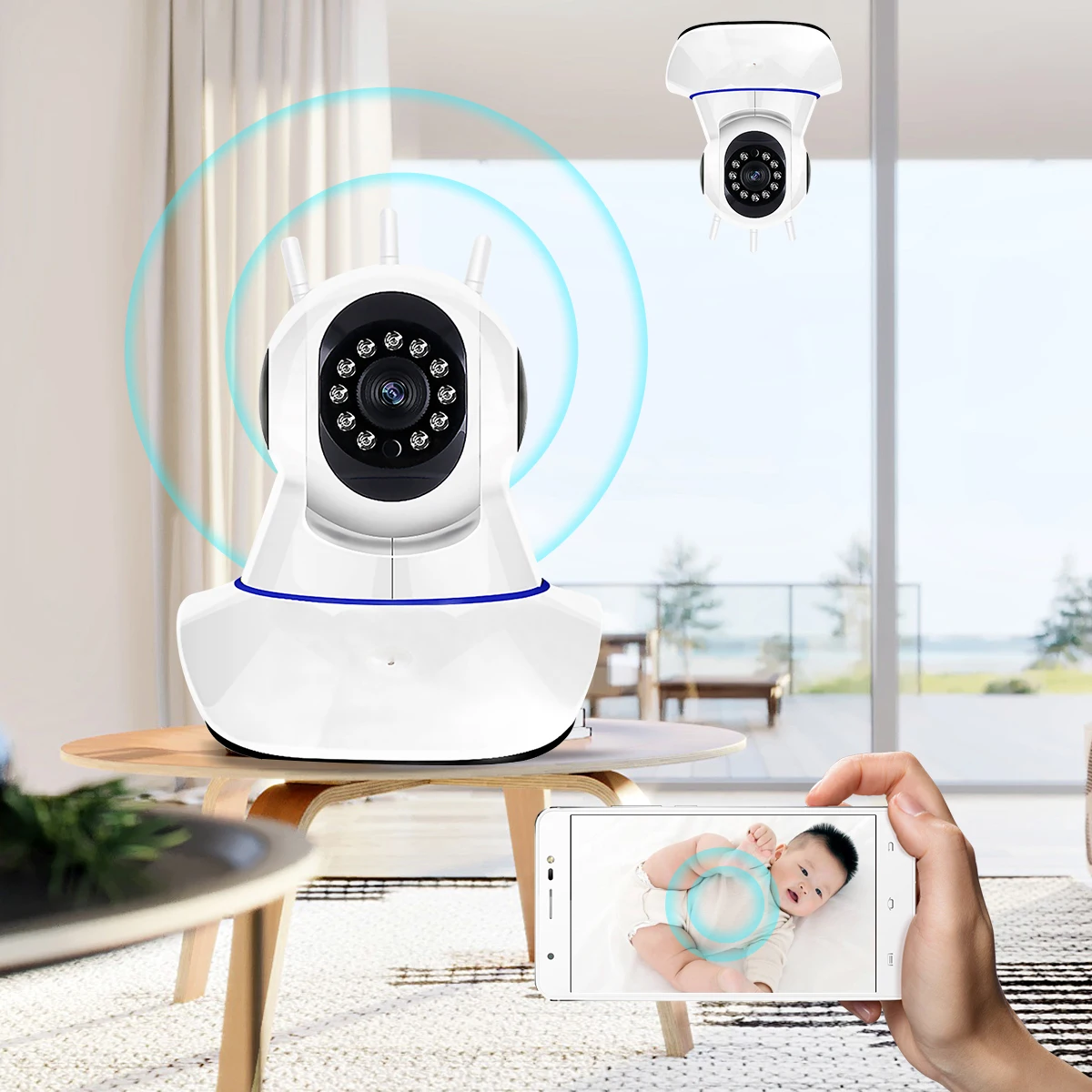 Беспроводная Wi Fi IP камера 1080P домашний монитор безопасности умная сетевая