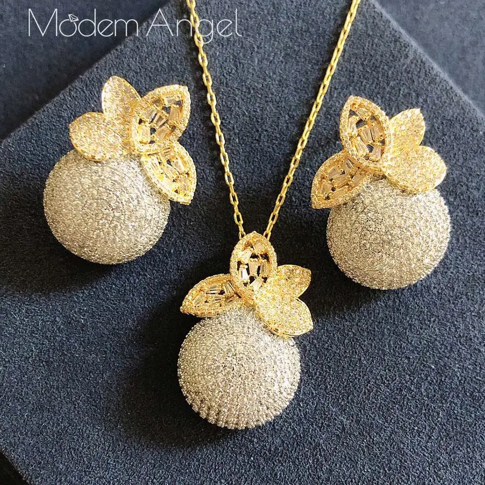 Роскошные Ювелирные наборы ModemAngel в нигерийском стиле с дискотечным шариком