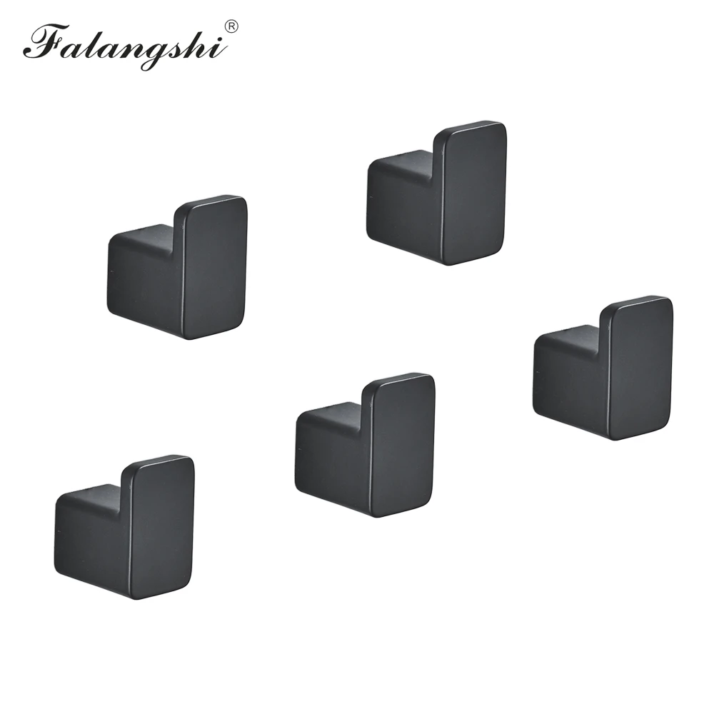 สีดำ Robe Hooks ผ้าเช็ดตัวห้องน้ำ Hook ประตูเสื้อผ้า Coat แขวน Rustproof ตกแต่งห้องน้ำอุปกรณ์เสริม WB8115 1