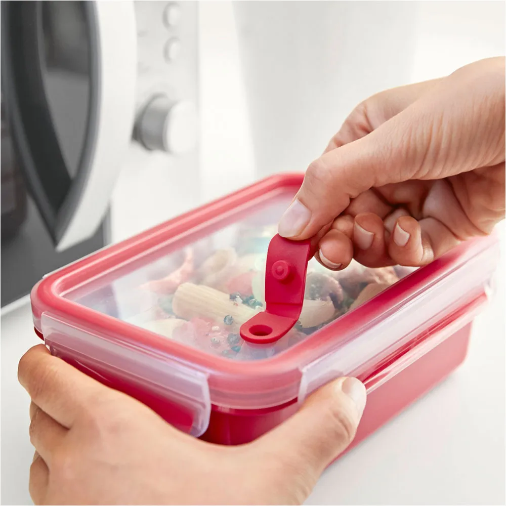 Контейнер Tefal Clip and Micro из пластика, красный, 1,0 л K3102212