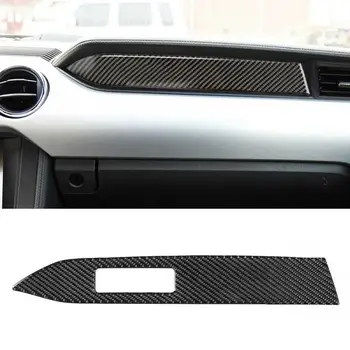 

Hot Sell High Quality 1PC Left Driving Carbon Fiber Car Dashboard Decoration Strip Trim Fit for Ford Mustang 2015 2016 2017