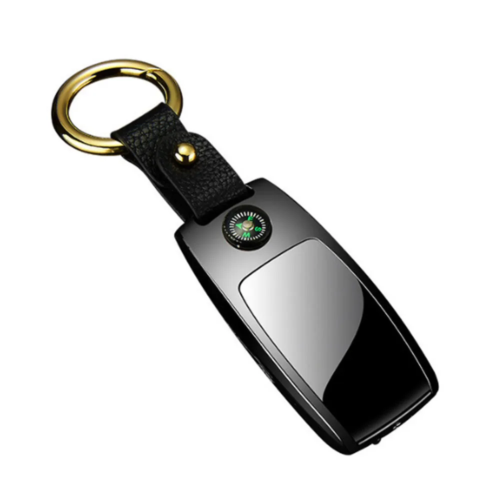 50 шт. USB Зажигалка светодиодный экран компас Ключ Пряжка