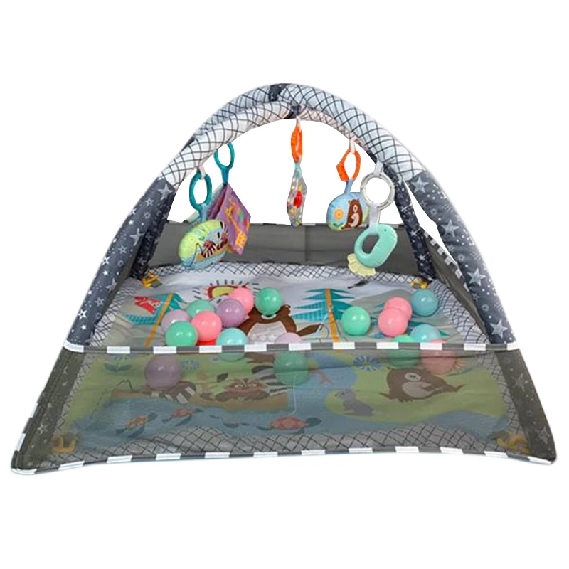 US $121.98 Childrens Mat Baby Play Mat Kids Rug Gym Fitness Frame Activity Fence Toys Early Education Crawling Game Blanket Gray