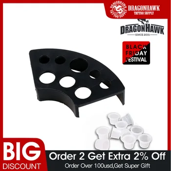 

New Style Tattoo Ink Cap Cup Stand Holder Plastic 7 Holes With 50 pcs Ink Cups Supply