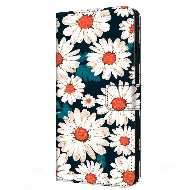 cute samsung cases Leather Flip Case For Samsung Galaxy A5 A6 A7 A8 2018 Plus Wallet Stand Book Cover Magnetic Flower Funda Capas Cute A 7 A6Plus silicone case for samsung