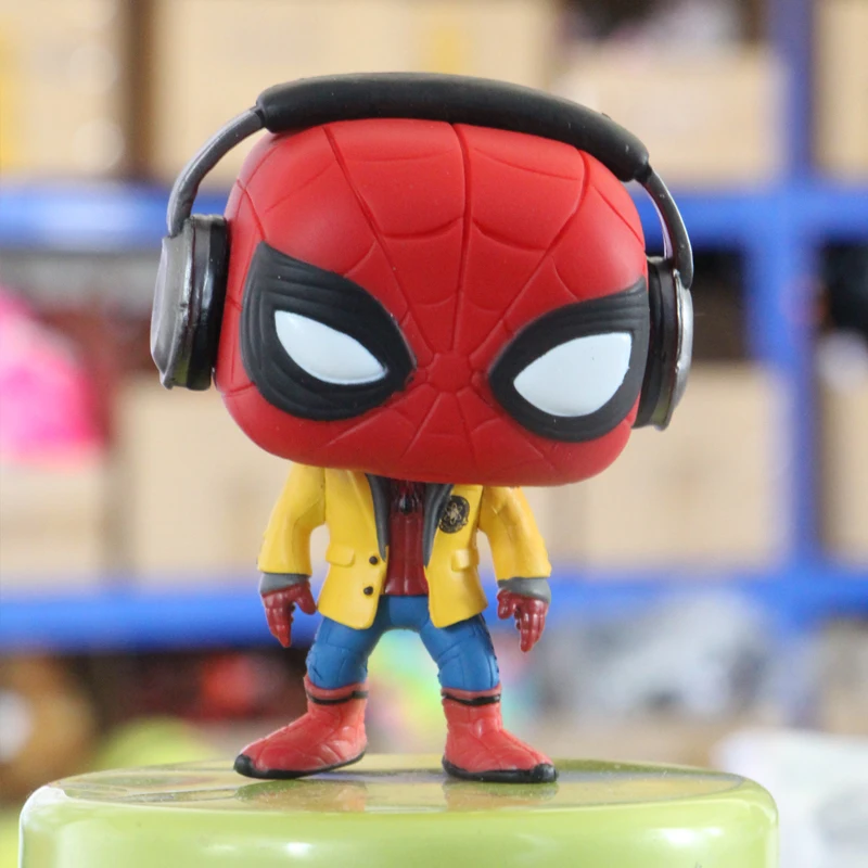 Funko Pop Avengers Spiderman 265 с гарнитурой Человек-паук возвращение на родину 10 см Человек-паук фигурка коллекция виниловая кукла модель игрушки