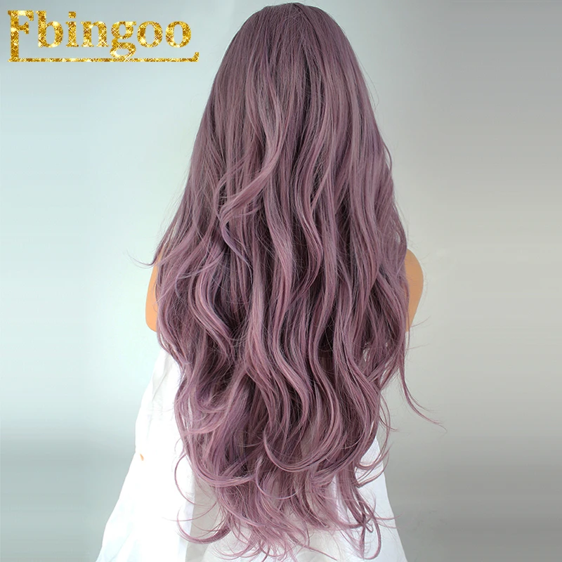 Ebingoo Widow пик темно-коричневый длинные натуральные волнистые волосы парики Высокая температура Волокно синтетический кружевной передний парик для женщин