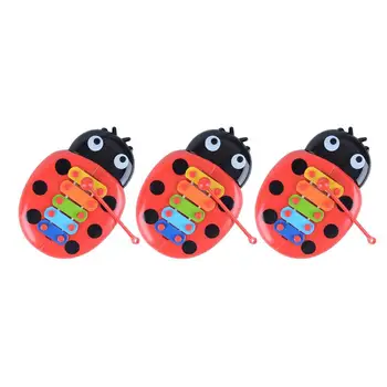 

3pcs Hand Tapping Toys Ladybird Shape Toy Plastic Musical Instrument Eduactional Prop for Baby