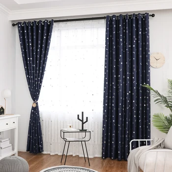 

New star blackout curtains For Living Room Bedroom kid's room