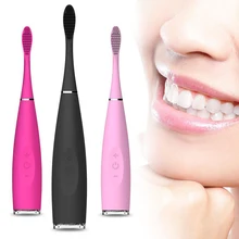 Электрическая зубная щетка с силиконовой головкой, usb зарядка, зубная щетка, звуковая волна, вибрация всего тела, водонепроницаемая, пять режимов щетки