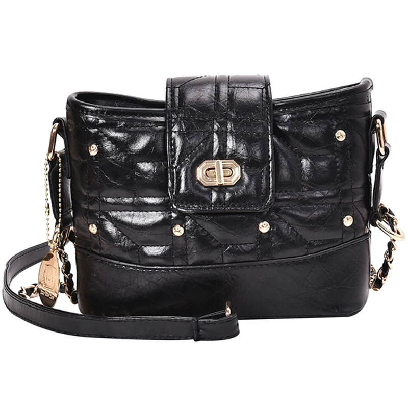 

iVog New Arrival Everyday Female Small PU Shoulder Messenger Handbag cc Chain Geometric Hand Bags for Women 2019