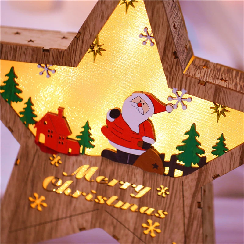 Светодиодный Санта-Клаус Снеговик олень декоративные огни ночник Рождественские украшения для дома спальни Рождественская гирлянда для дома