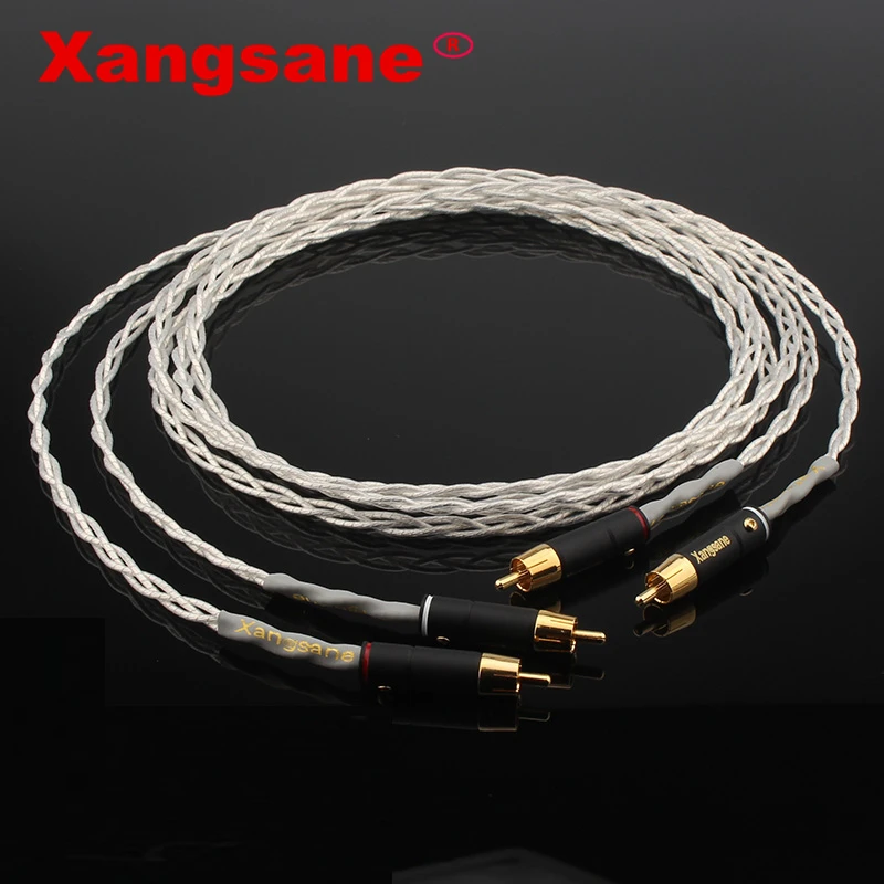 Xangsane высококачественный посеребренный провод HIFI аудио сигнальный кабель 2RCA