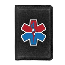 

Classic Star of Life Leather Passport Cover Men Women Slim ID Card Holder Pocket Wallet Case Travel Accessories