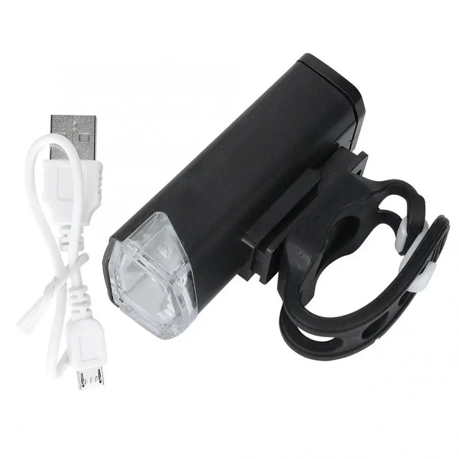 Супер яркий светодиодный USB Перезаряжаемые велосипед Велосипедные фары фара ночной езды на велосипеде освещение фонарь для велосипеда аксессуары - Цвет: Черный