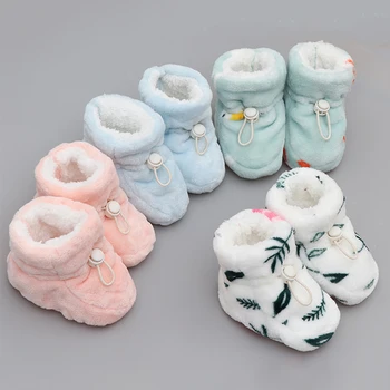 

Winter Baby Shoes Warm Socks Newborn Unisex Baby Boys Girls Infant Crib Warm Shoes Soft Soled Boots First Walkers Indoor Shoes