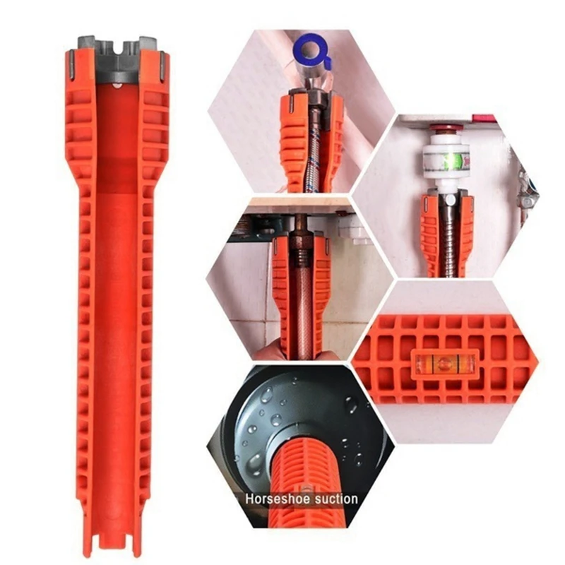 

New Faucet and Sink Installer, Extra-long design Tool Wrench Tools Orange