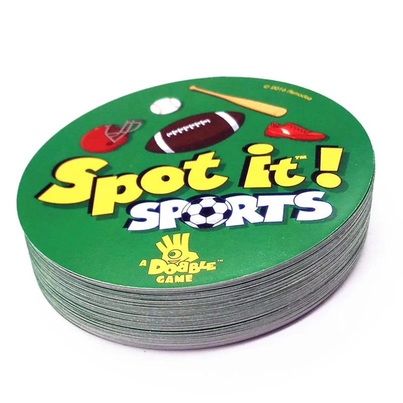 Новинка года, Высококачественная настольная игра для детей, карточки с пятнами для кемпинга, 7 английская версия, совершенно новая коробка для хип-спорта, биология - Цвет: Sports boxless