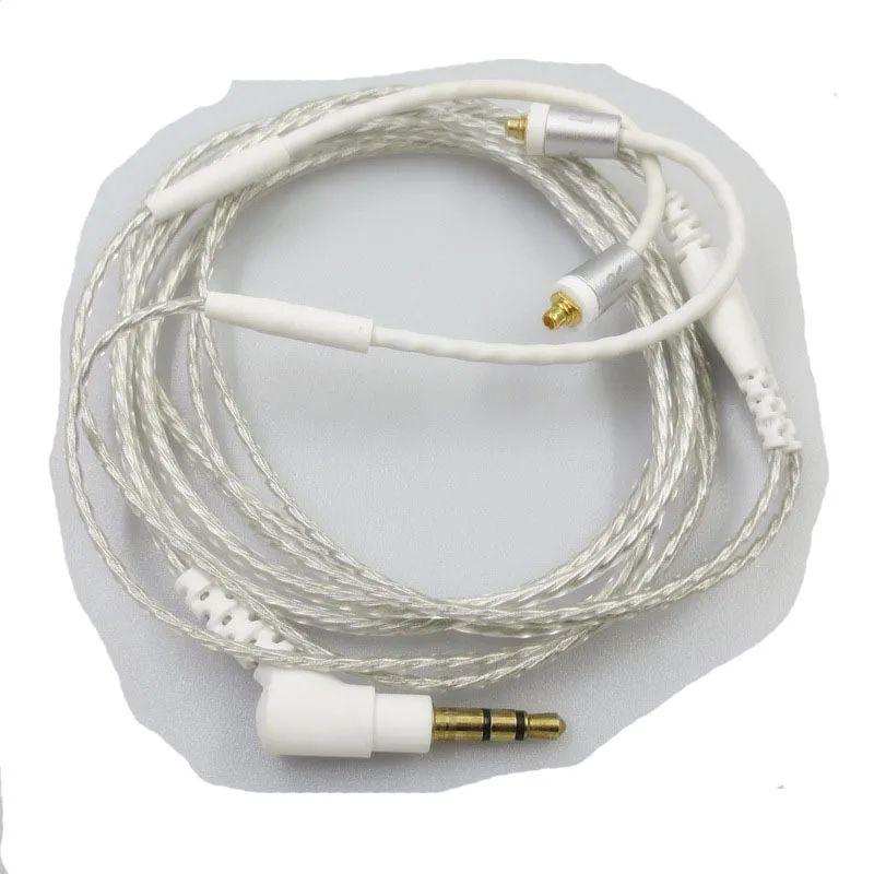 Replacement MMCX Upgrade Audio Cable for Shure SE215 SE535 SE846 UE900 W40 Headphones with Mic for HiFi Earphone