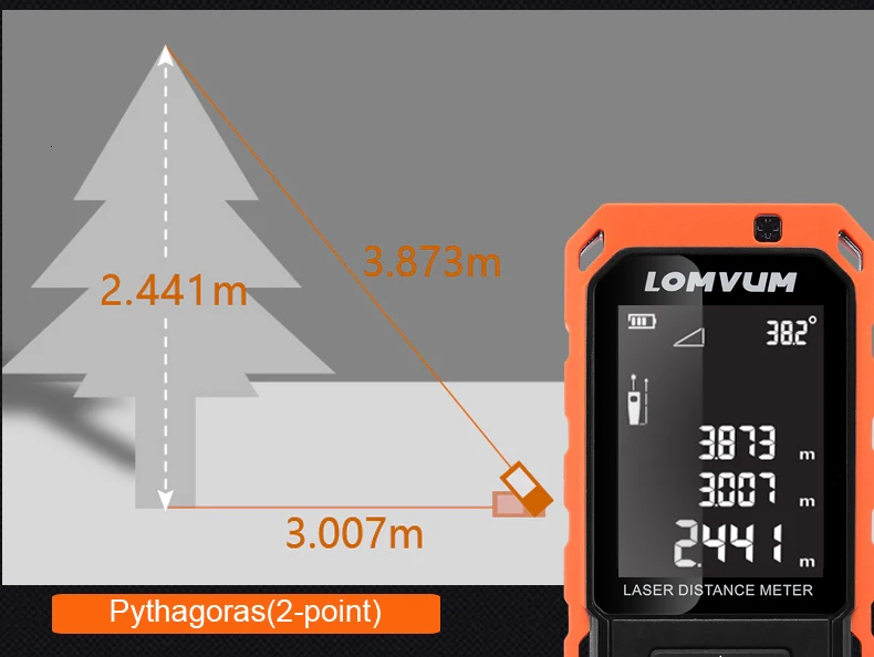 LOMVUM Новое поступление 100 м LD дальномеры цифровой перезаряжаемый аккумулятор автоматический лазерный измеритель расстояния измерительные приборы