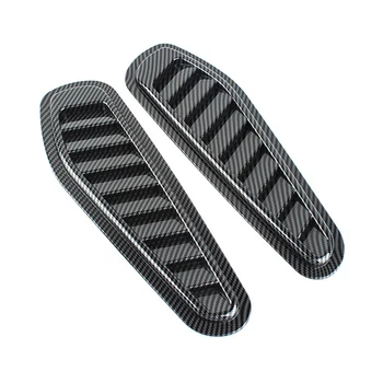 

2pcs Hood Car Sticker Modified Replacement Decorative Universal Practical Bonnet Vent Cover External Accessories Stylish ABS