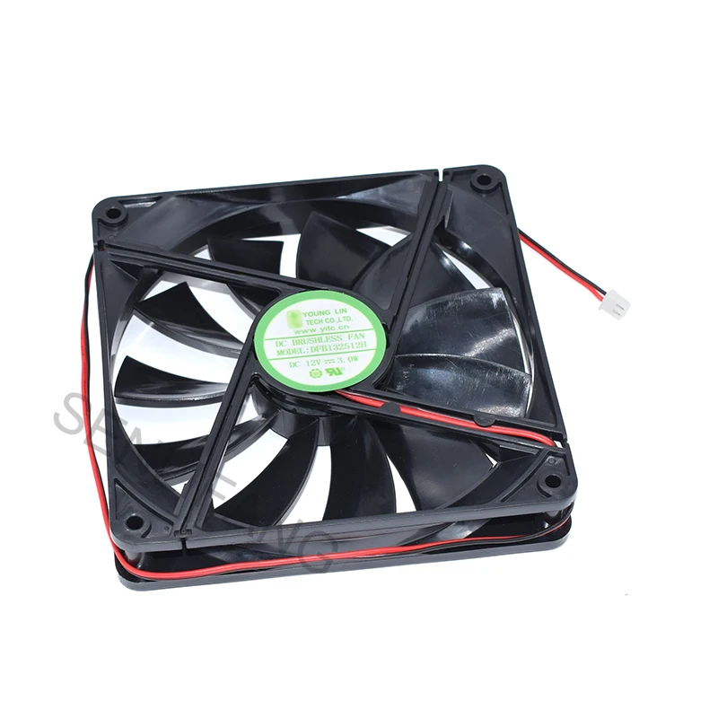 Подлинный для 13525 DFB132512H 12V 3 0 W 135*135*25mm 13 5 CM 2 линии шасси вентилятор