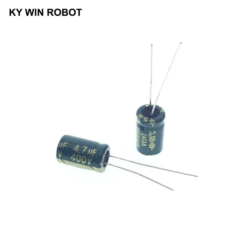 Electrolytic Capacitor, Aluminum Electrolytic Capacitor 20pcs Electrolytic Capacitors 4.7UF 400V 8x12mm 105C Radial High-frequency Low Resistance