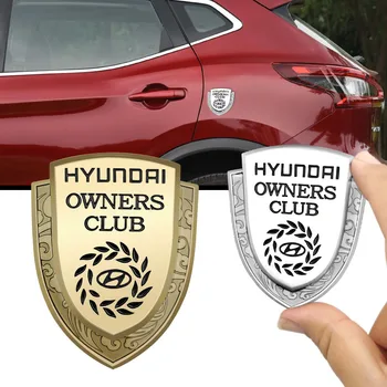 

1pcs Car 3D Metal Sticker Auto Decal for Hyundais Logo IX35 IX25 EV Elantra RV Verna Santafe Sonata Solaris Azera Creta Tucson