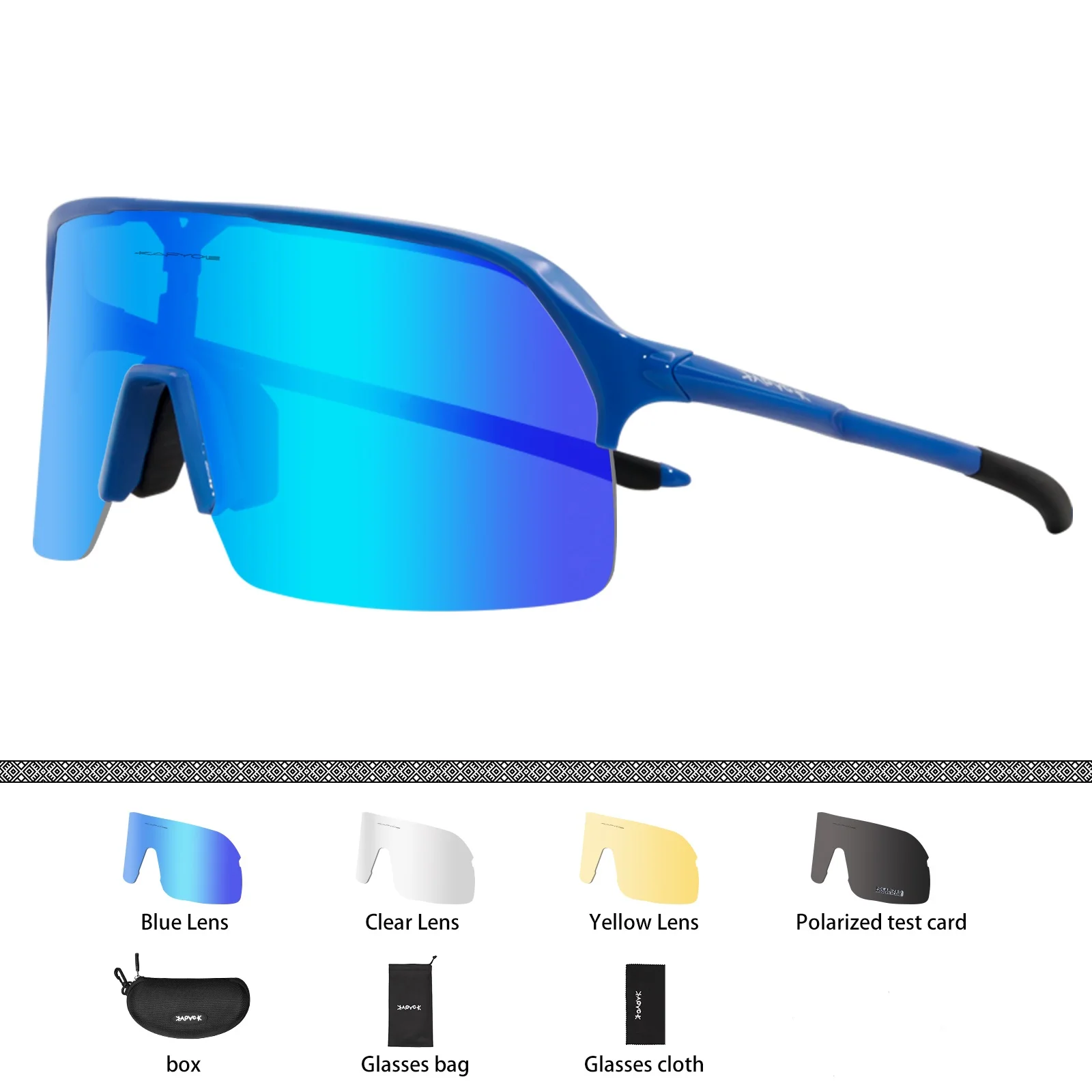 Polarised Cycling Glasses With 4 Interchangeable Lenses Sport_voghion.com