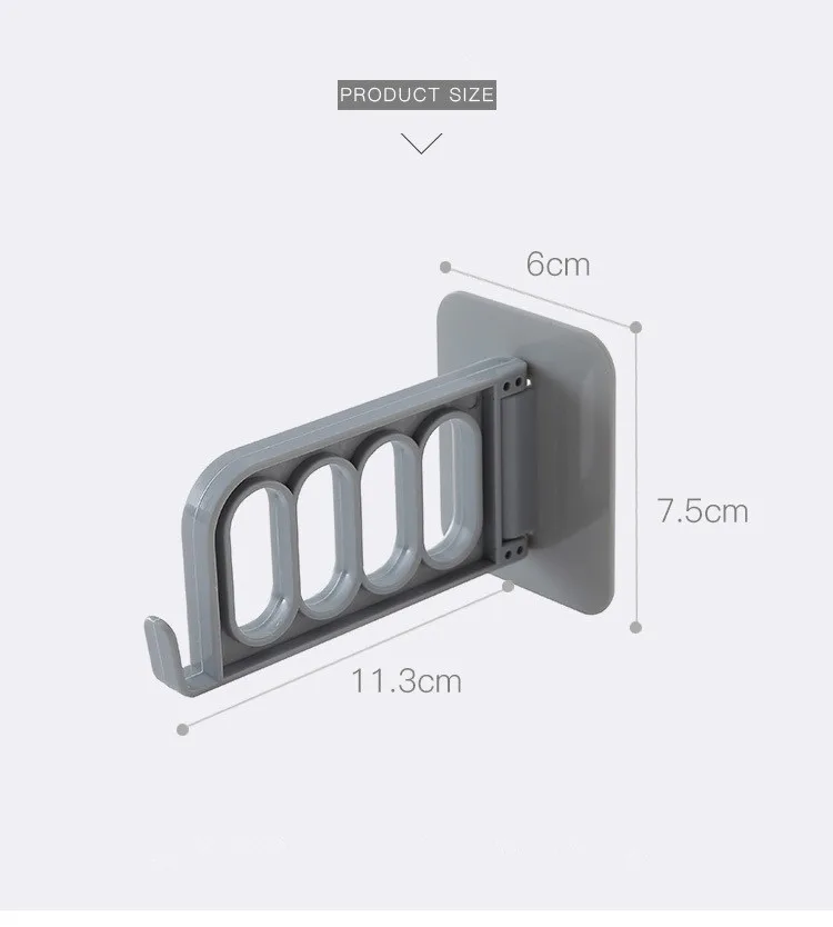 Настенная подвесная вешалка с четырьмя отверстиями, крюк для хранения, встряхивание, многофункциональная волшебная Складная, экономия пространства, вешалка для одежды для дома, крючок для ключей