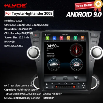 

Klyde Car Radio GPS Navigation Android 9 Tesla Style Screen Head Unit For Toyota Highlander 2008 Recorder Multimedia Player