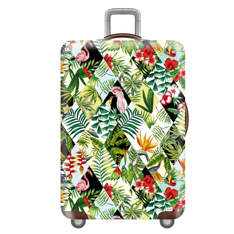 H Luggage cover Новые цветы эластичный багажный Защитный чехол Модный унисекс багажный чехол для 18-32 дюймов костюм чехол Аксессуары для путешествий - Цвет: H Luggage cover